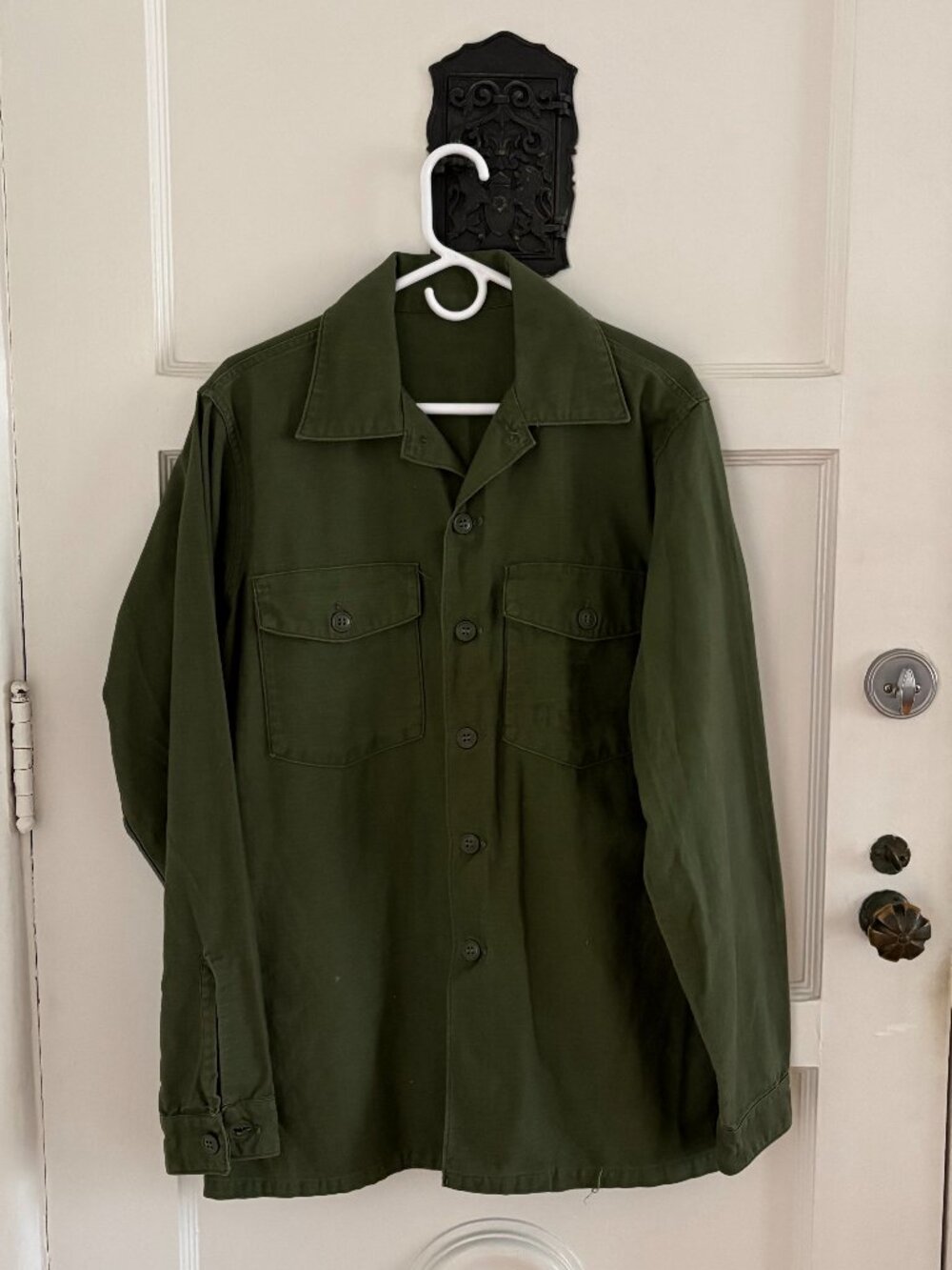 Olive Green Military OG-107 Field Shirt | Mens Size Large